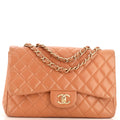 CHANEL Classic Single Flap Bag Quilted Lambskin Jumbo