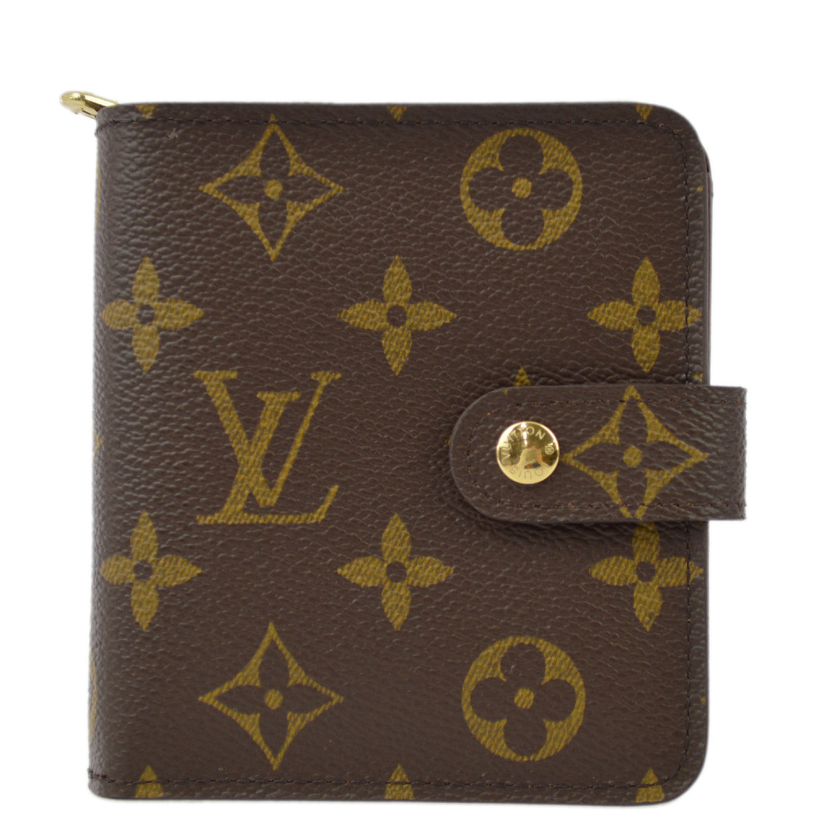 Louis Vuitton 2005 Monogram Compact Zip Wallet M61667
