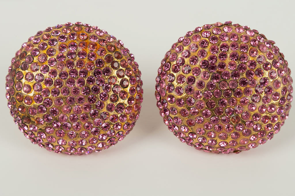Boucles d'oreilles strassÃƒÆ’Ã‚Â©es Chanel