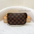 LV Mini Pochette Accessoires in Damier Ebene Canvas GHW