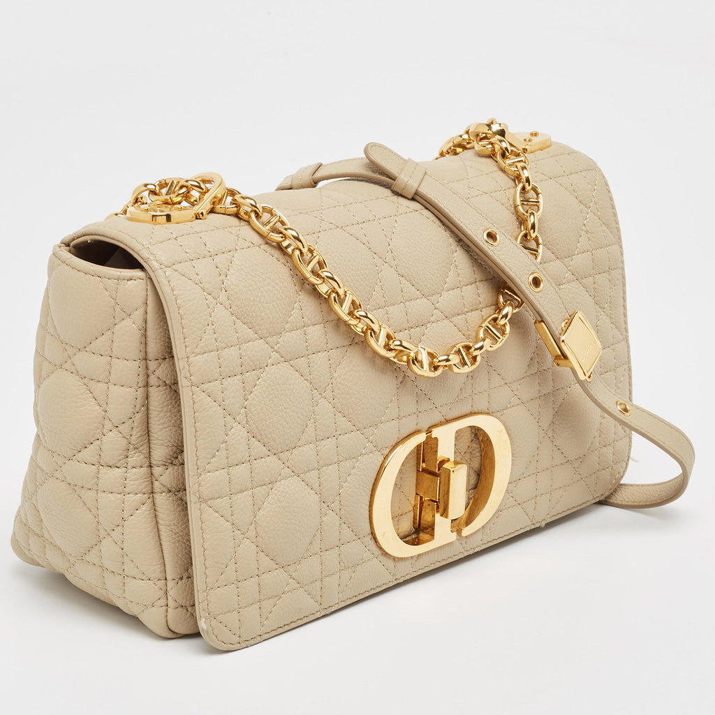 Dior  Cannage Leather Medium Caro Shoulder Bag