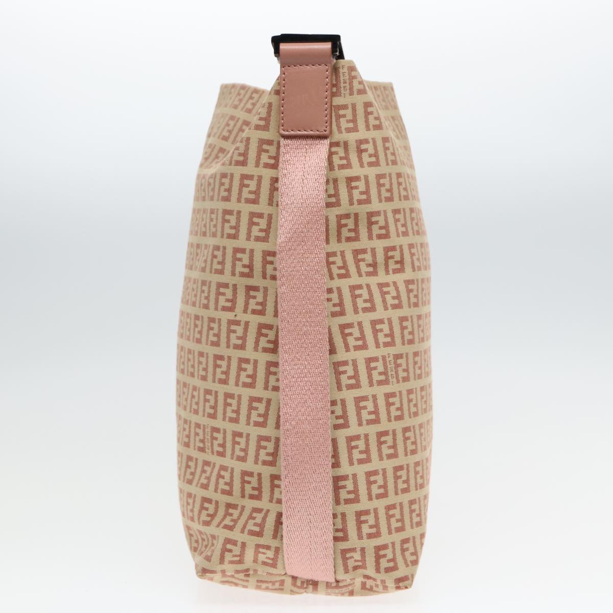 FENDI Zucchino Canvas Shoulder Bag Beige 92675