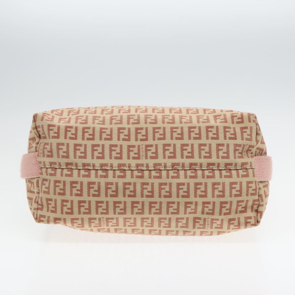 FENDI Zucchino Canvas Shoulder Bag Beige 92675
