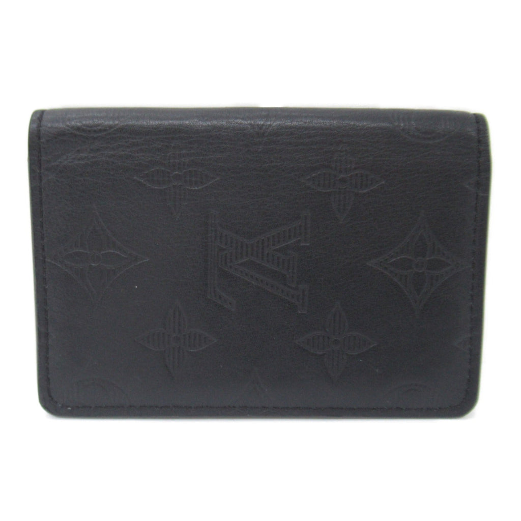 Louis Vuitton Louis Vuitton Organizer Duposh Card Case Accessories Leather Monogram Shadow Men Black M62899