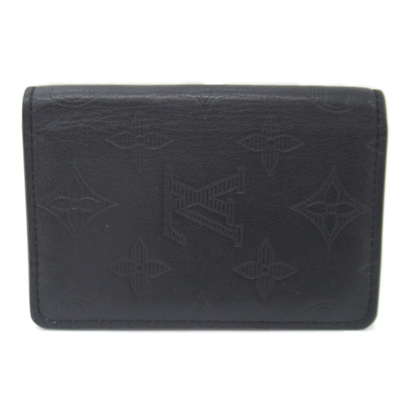 Louis Vuitton Louis Vuitton Organizer Duposh Card Case Accessories Leather Monogram Shadow Men Black M62899