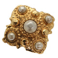 CHANEL Brooch metal Gold CC 92879