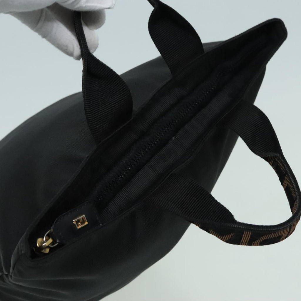 FENDI Hand Bag Nylon Black 92994