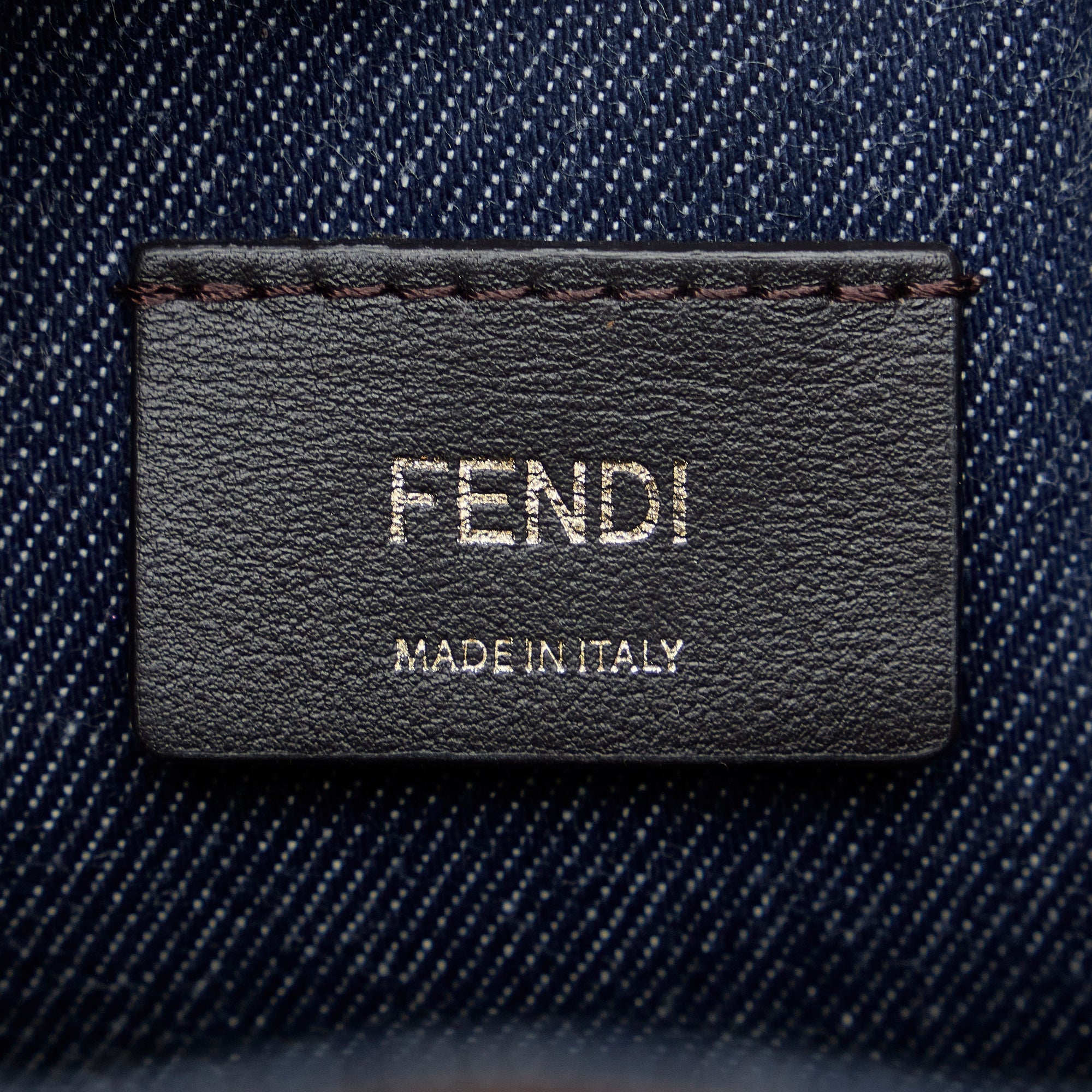 Fendi Mon Tresor Mini Blue Denim Zucca Canvas