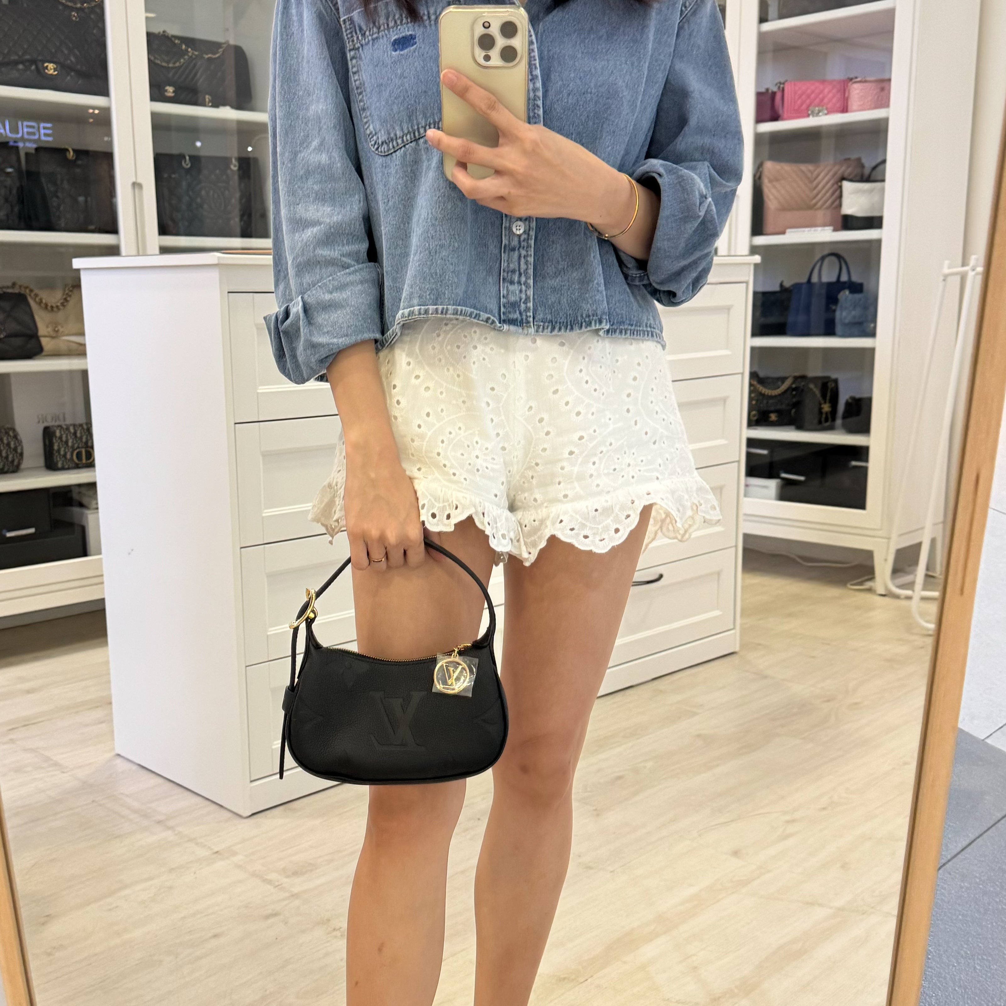 LV Mini Moon in Black Empreinte Leather and GHW