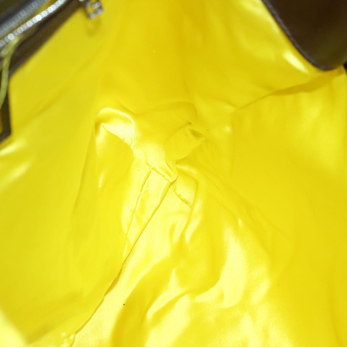 FENDI Tote Bag Cotton Yellow Silver 93257
