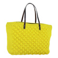 FENDI Tote Bag Cotton Yellow Silver 93257