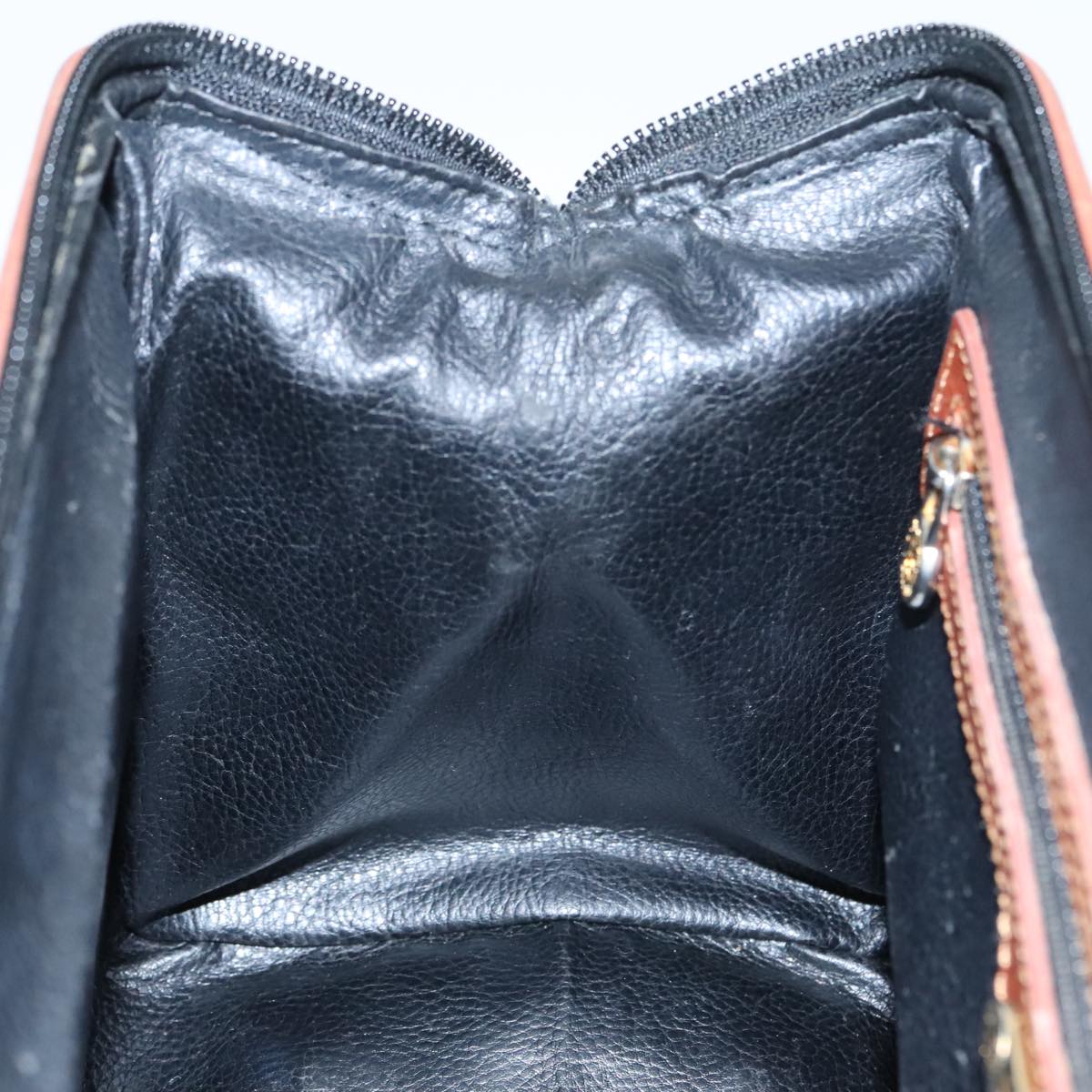 FENDI Pecan Canvas Hand Bag Brown Black gold 93410