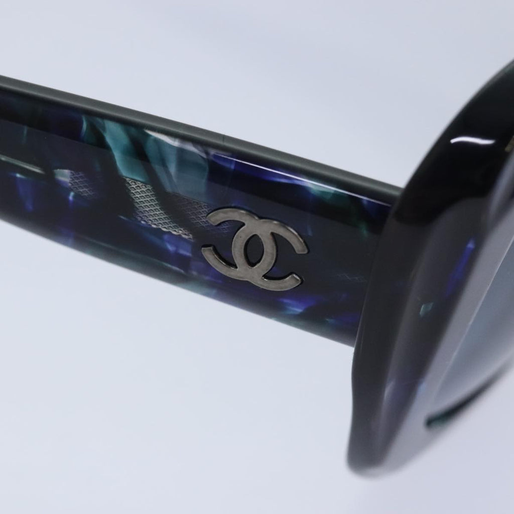CHANEL Sunglasses plastic Navy Blue CC 93459