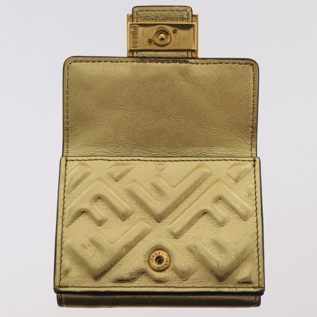 FENDI Zucca Canvas Wallet Gold Tone 8M0395 93704