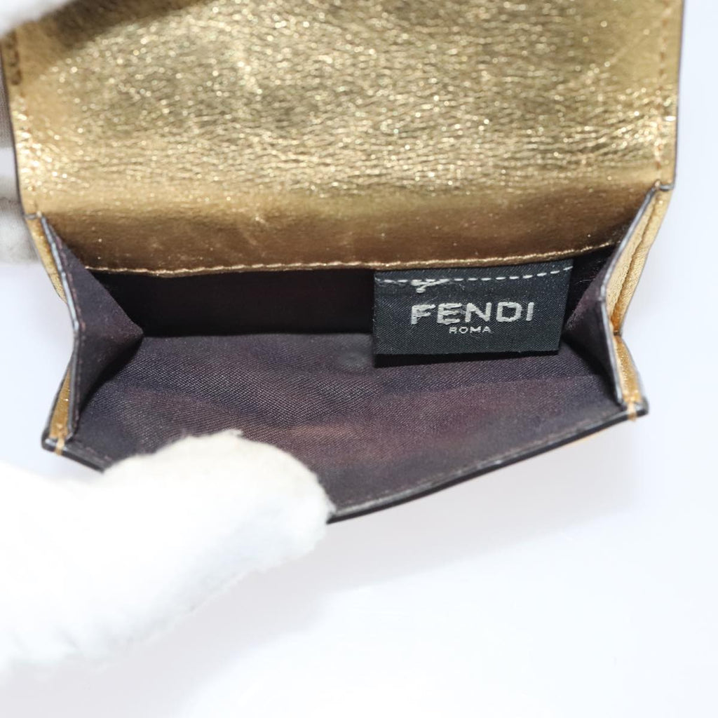 FENDI Zucca Canvas Wallet Gold Tone 8M0395 93704