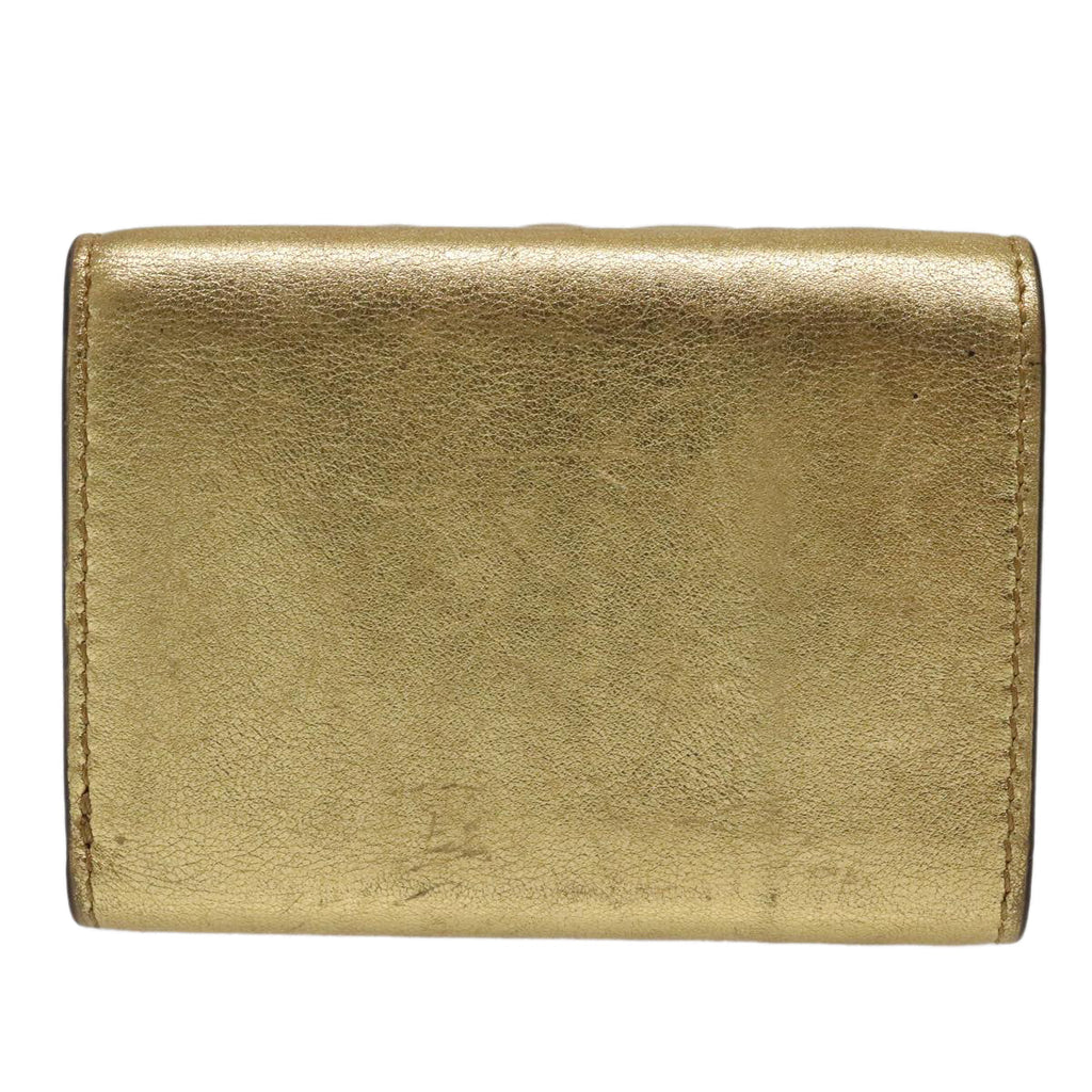 FENDI Zucca Canvas Wallet Gold Tone 8M0395 93704