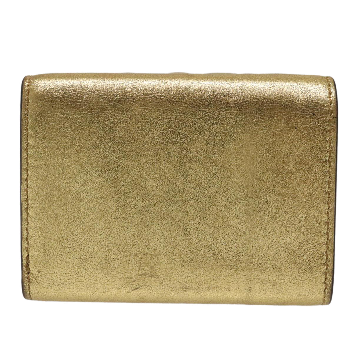 FENDI Zucca Canvas Wallet Gold Tone 8M0395 93704