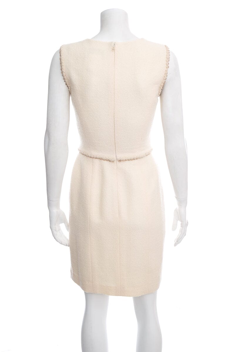 Chanel Cream Sleeveless Dress SZ 36