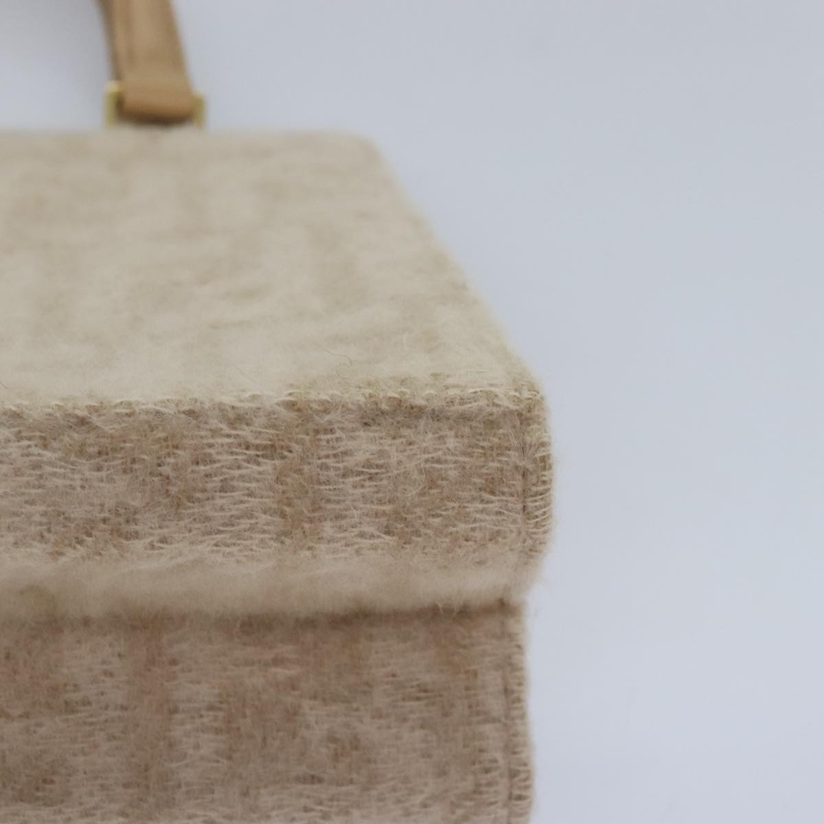 FENDI Zucca Canvas Hand Bag Beige Gold 93833A