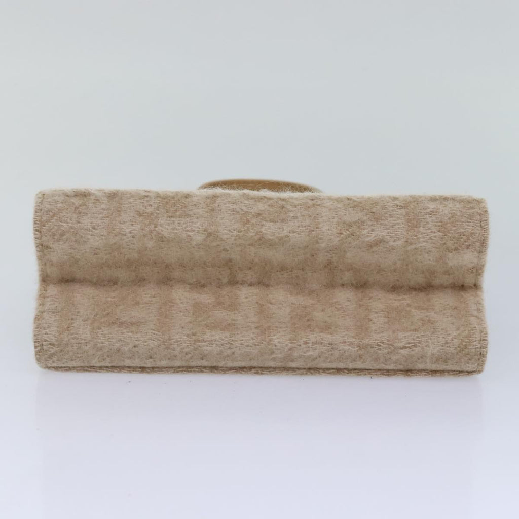 FENDI Zucca Canvas Hand Bag Beige Gold 93833A