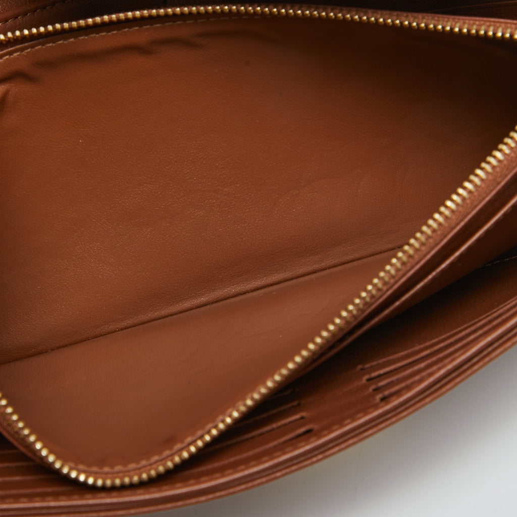 Louis Vuitton Cognac Monogram Mahina Leather Amelia Wallet