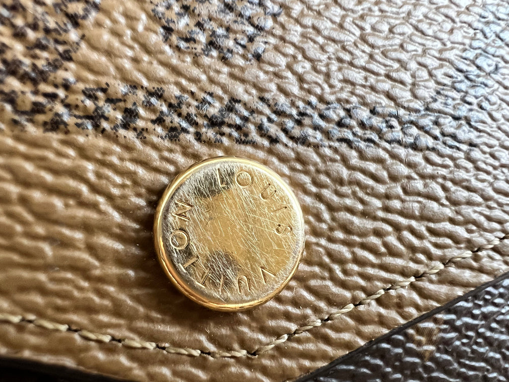 Louis Vuitton Sarah Wallet in reverse Monogram and Brown (RRP £550)