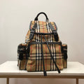 GLAMI MeGLAMIum Rucksack In Vintage Check Cotton Canvas-Sandy For Women, Bags 13in/33cm