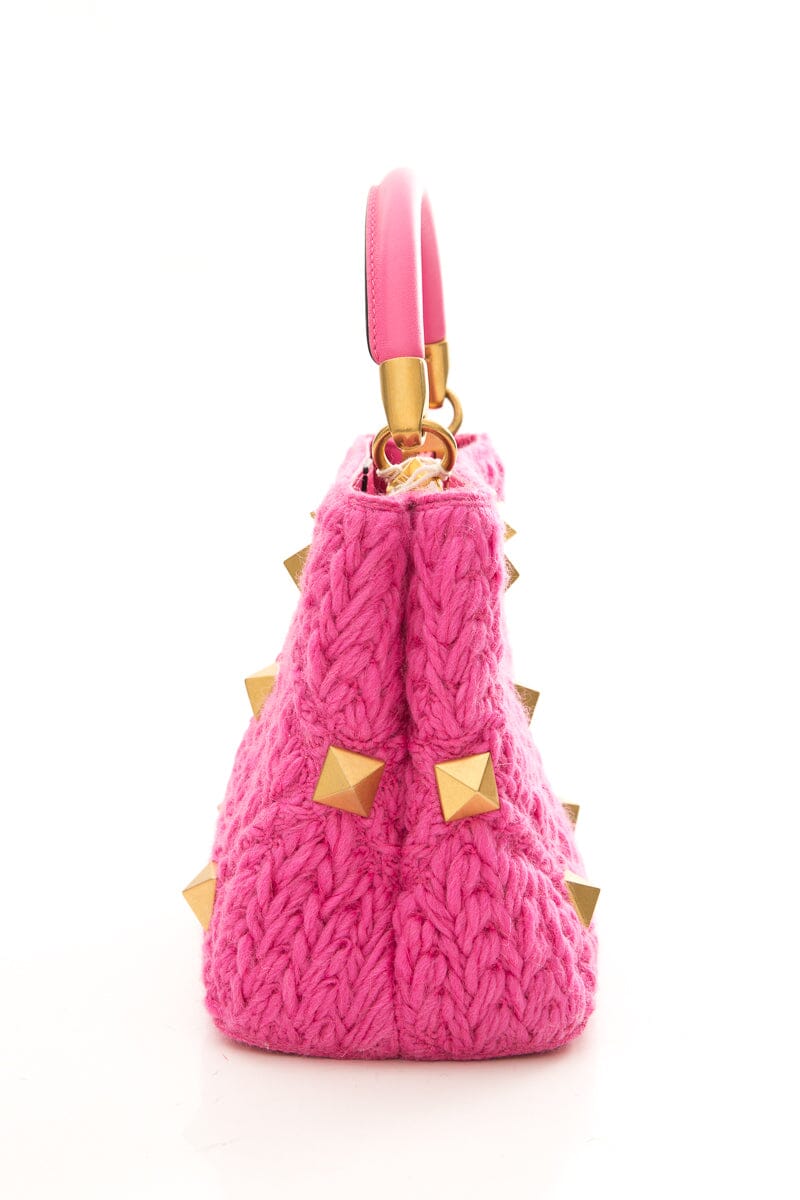 Valentino Pink Roman Stud Handbag NWT