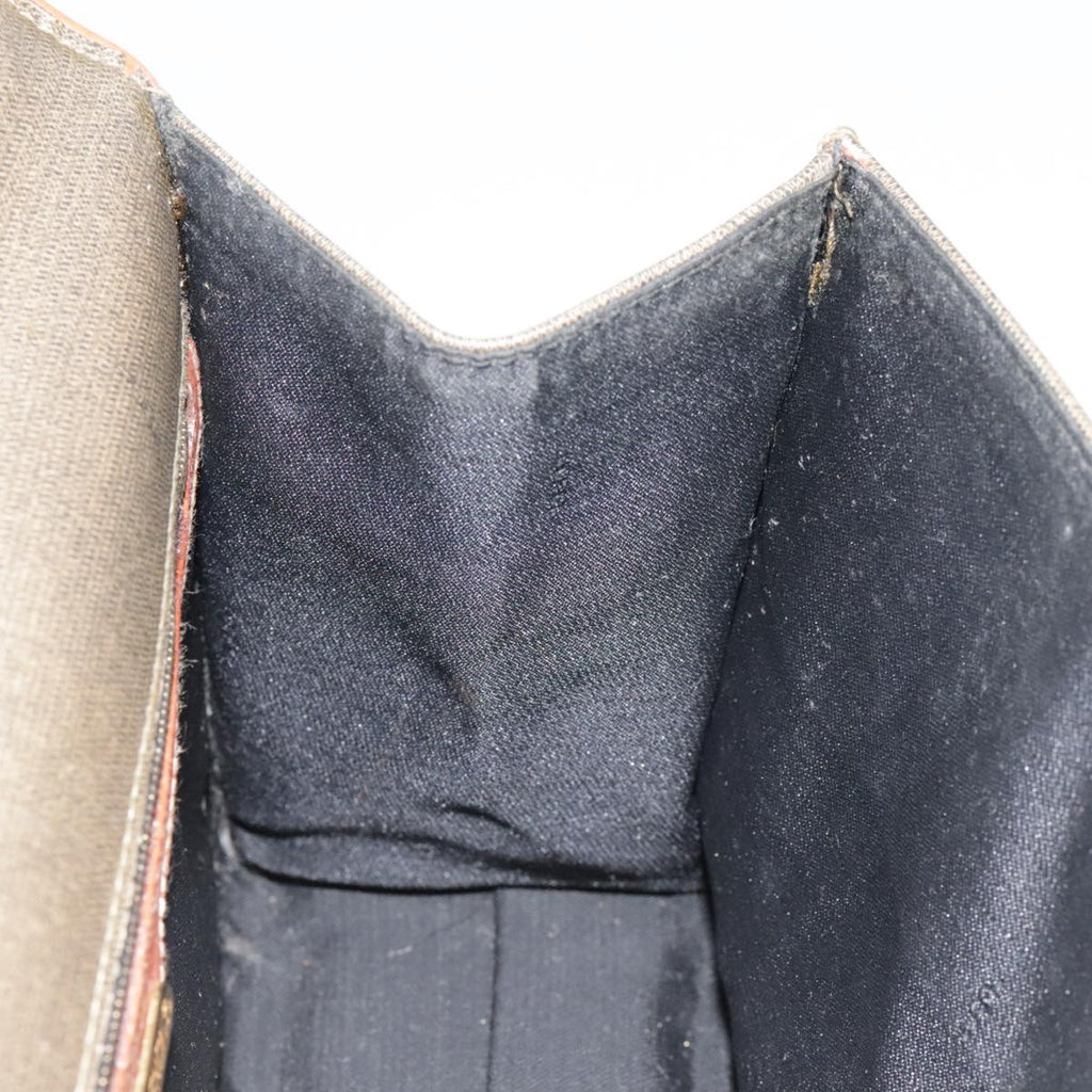 FENDI Hand Bag PVC 2way Gold Brown 94029