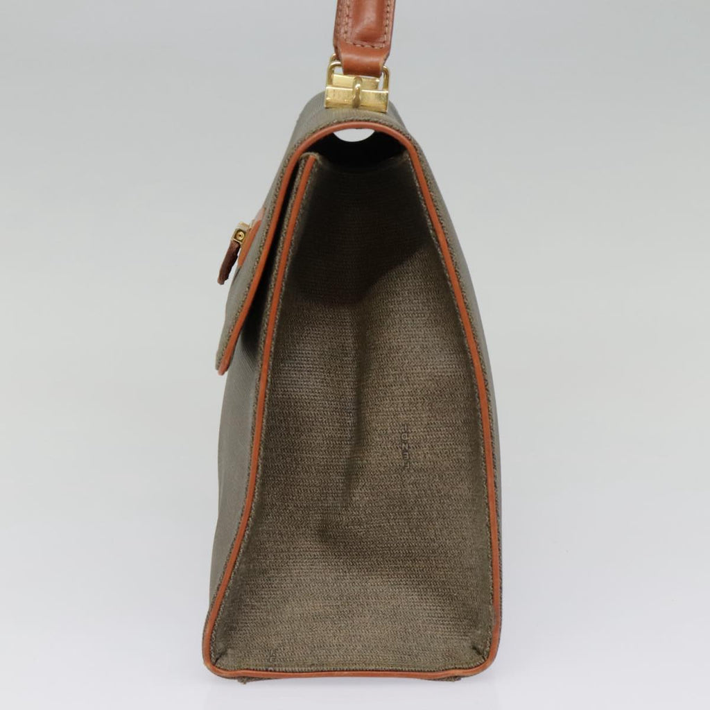 FENDI Hand Bag PVC 2way Gold Brown 94029