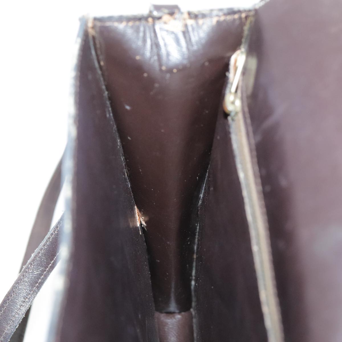 FENDI Zucca Canvas Shoulder Bag Brown Black Gold 94107