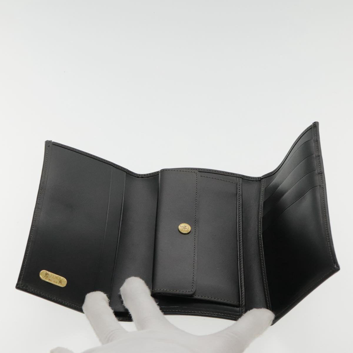 FENDI Pecan Canvas Wallet Black Brown Black Brown 94161