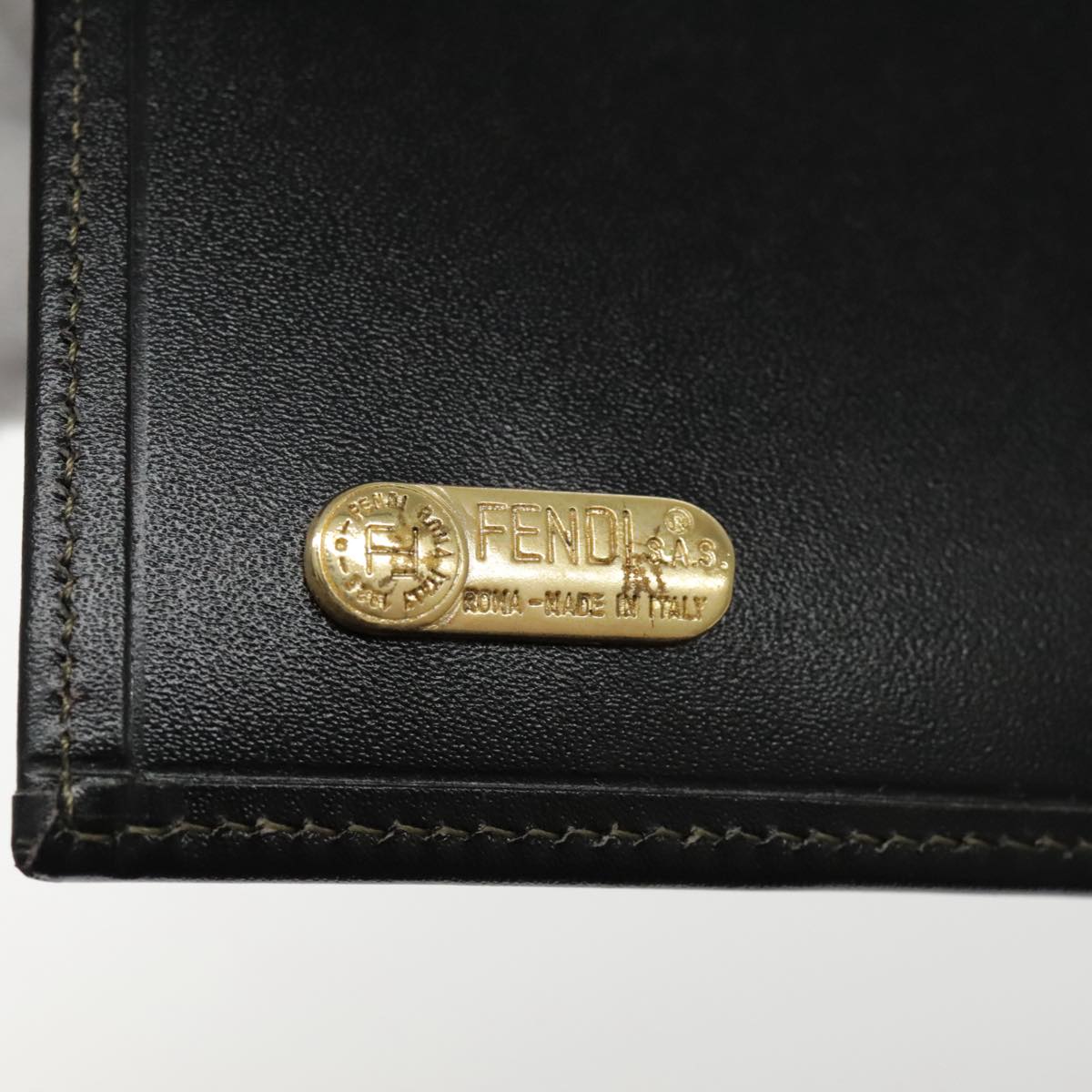 FENDI Pecan Canvas Wallet Black Brown Black Brown 94161