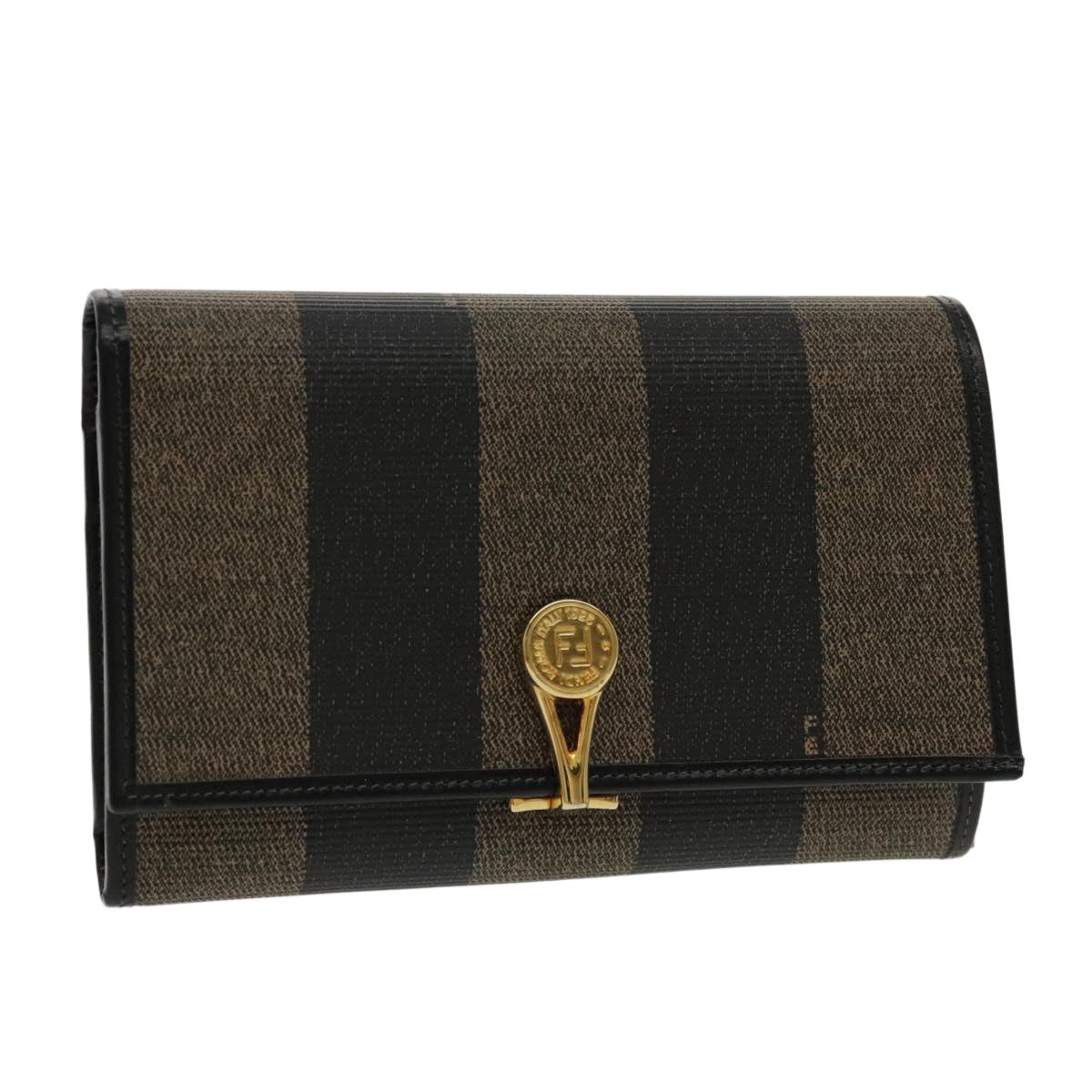 FENDI Pecan Canvas Wallet Black Brown Black Brown 94161