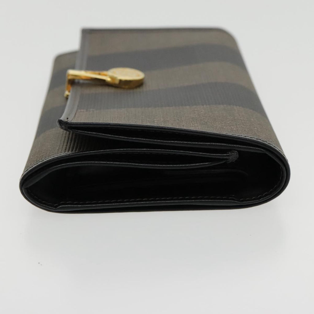 FENDI Pecan Canvas Wallet Black Brown Black Brown 94161