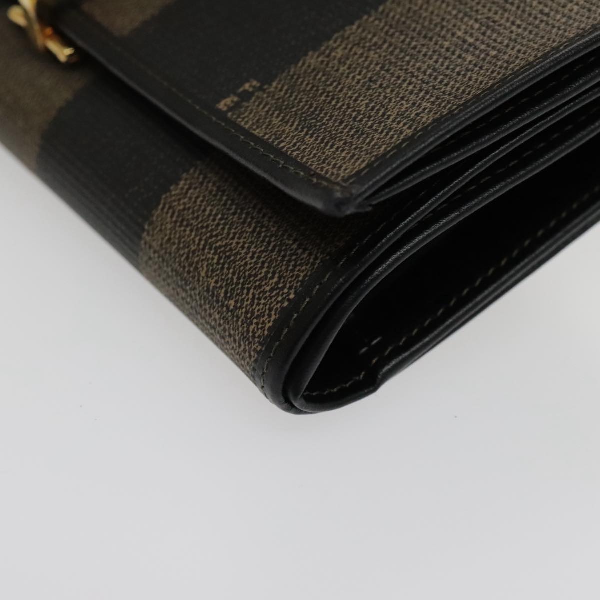 FENDI Pecan Canvas Wallet Black Brown Black Brown 94161