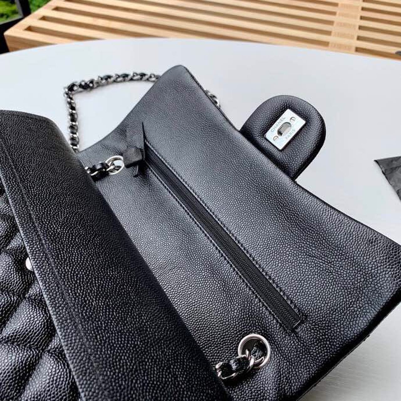 CHL Classic Handbag Silver Hardware Black For Women, Women’s Bags, Shoulder And Crossbody Bags 10.2in/26cm A01112