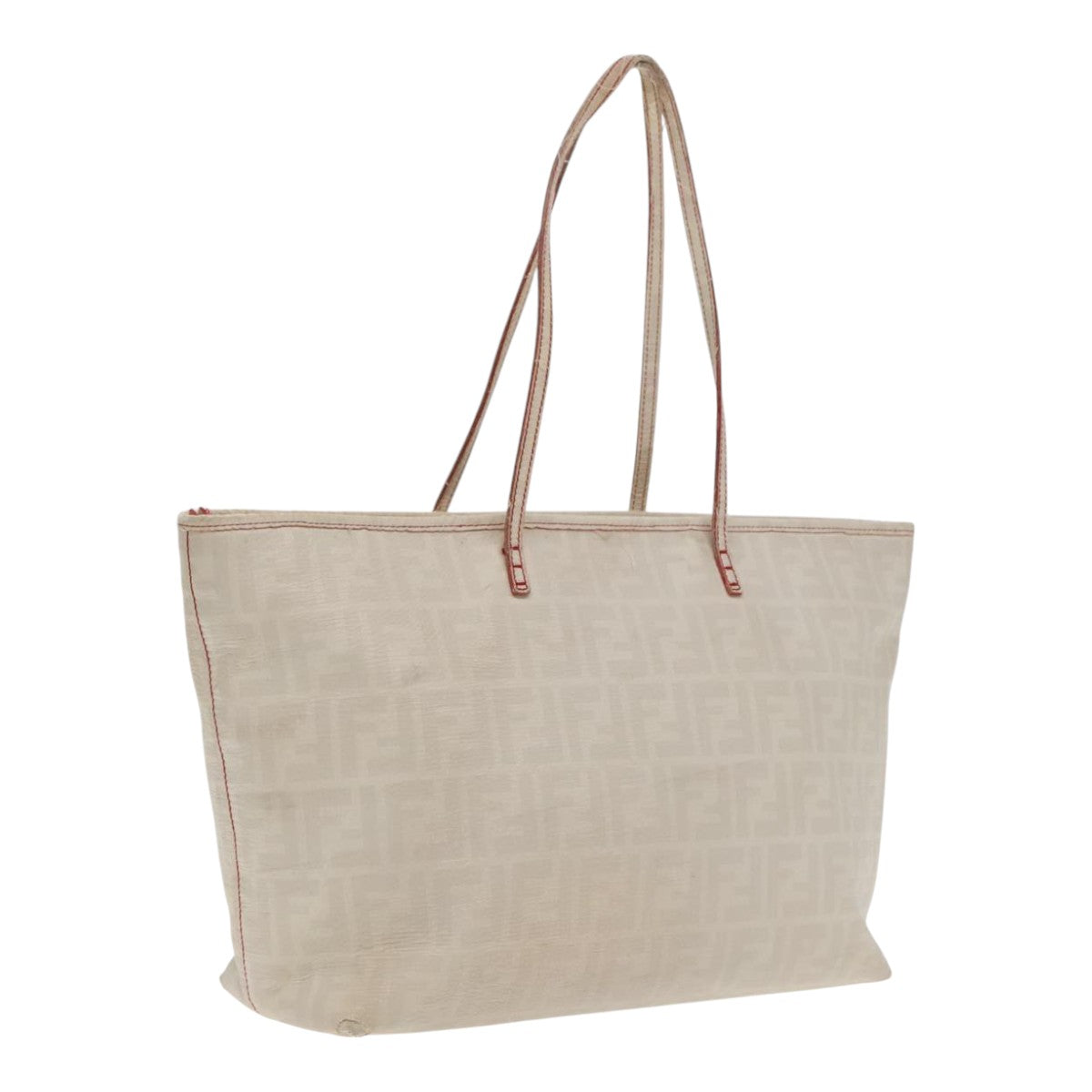 FENDI Zucca Canvas Tote Bag White 94234