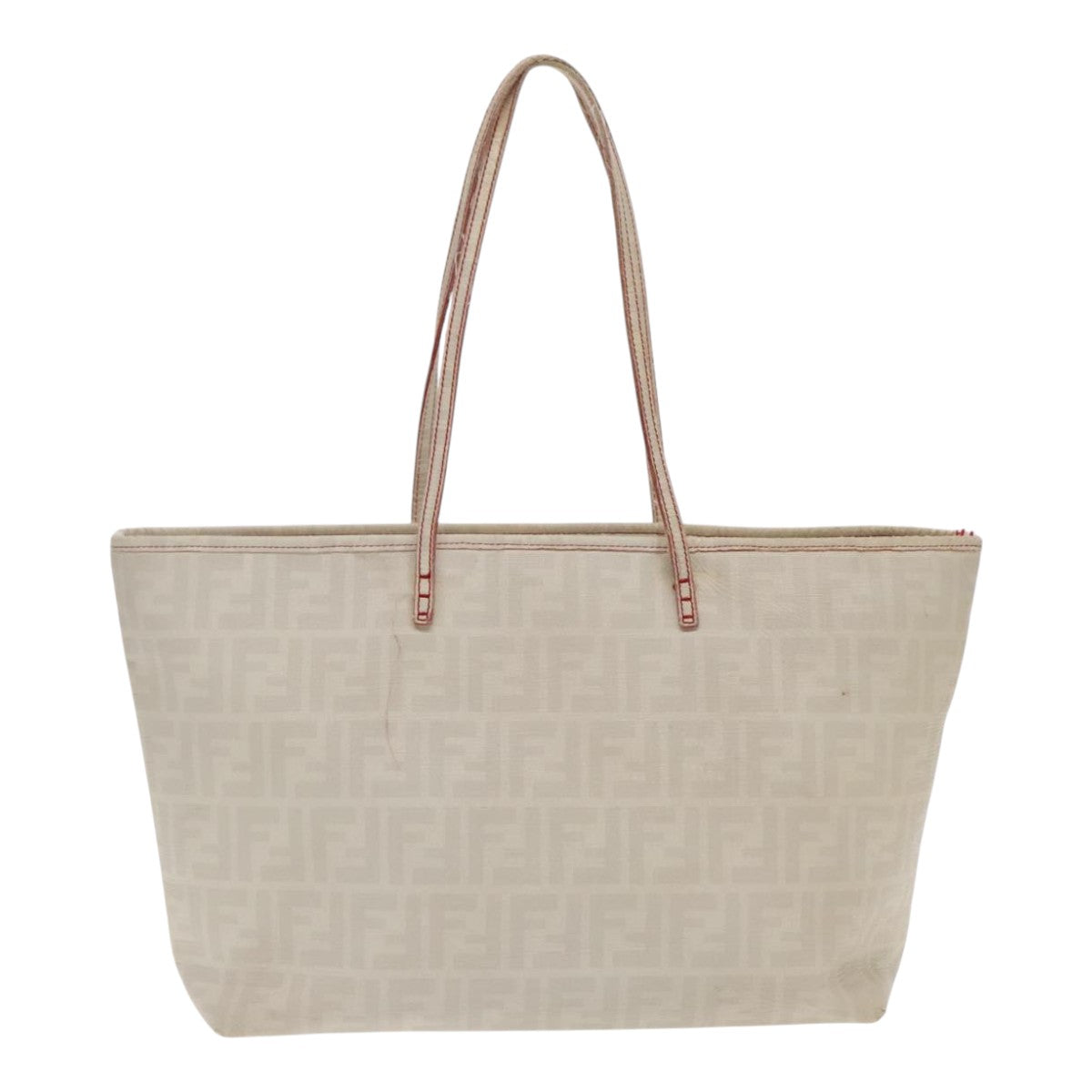 FENDI Zucca Canvas Tote Bag White 94234