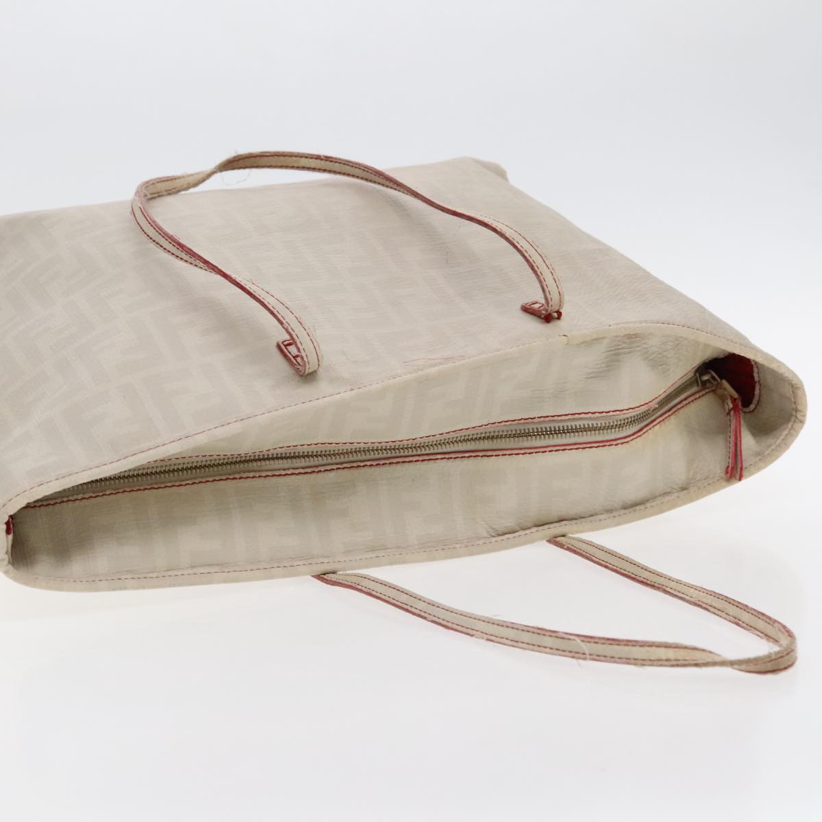 FENDI Zucca Canvas Tote Bag White 94234