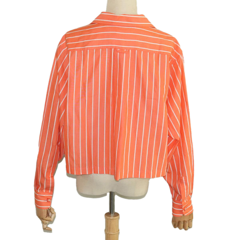 CHANEL Shirt Cotton Orange CC 94245A