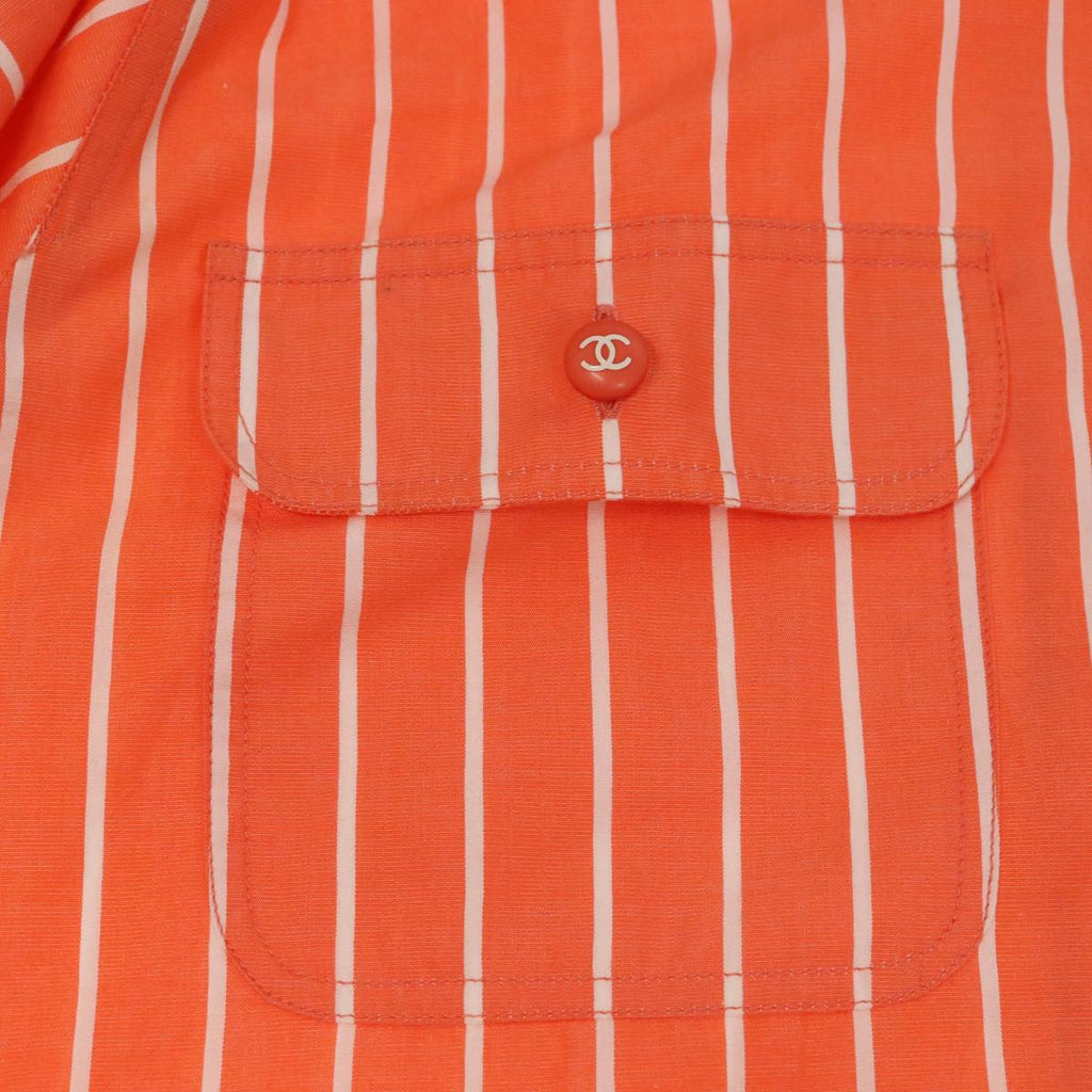 CHANEL Shirt Cotton Orange CC 94245A