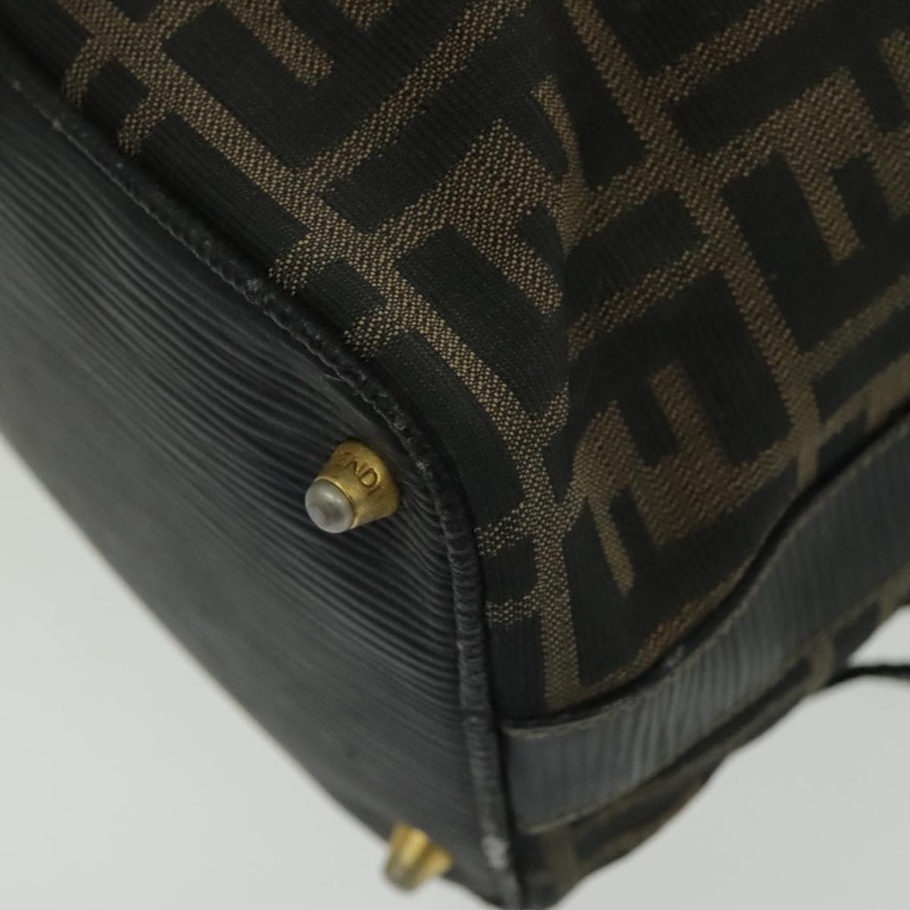 FENDI Zucca Canvas Backpack Brown Black Gold 94295