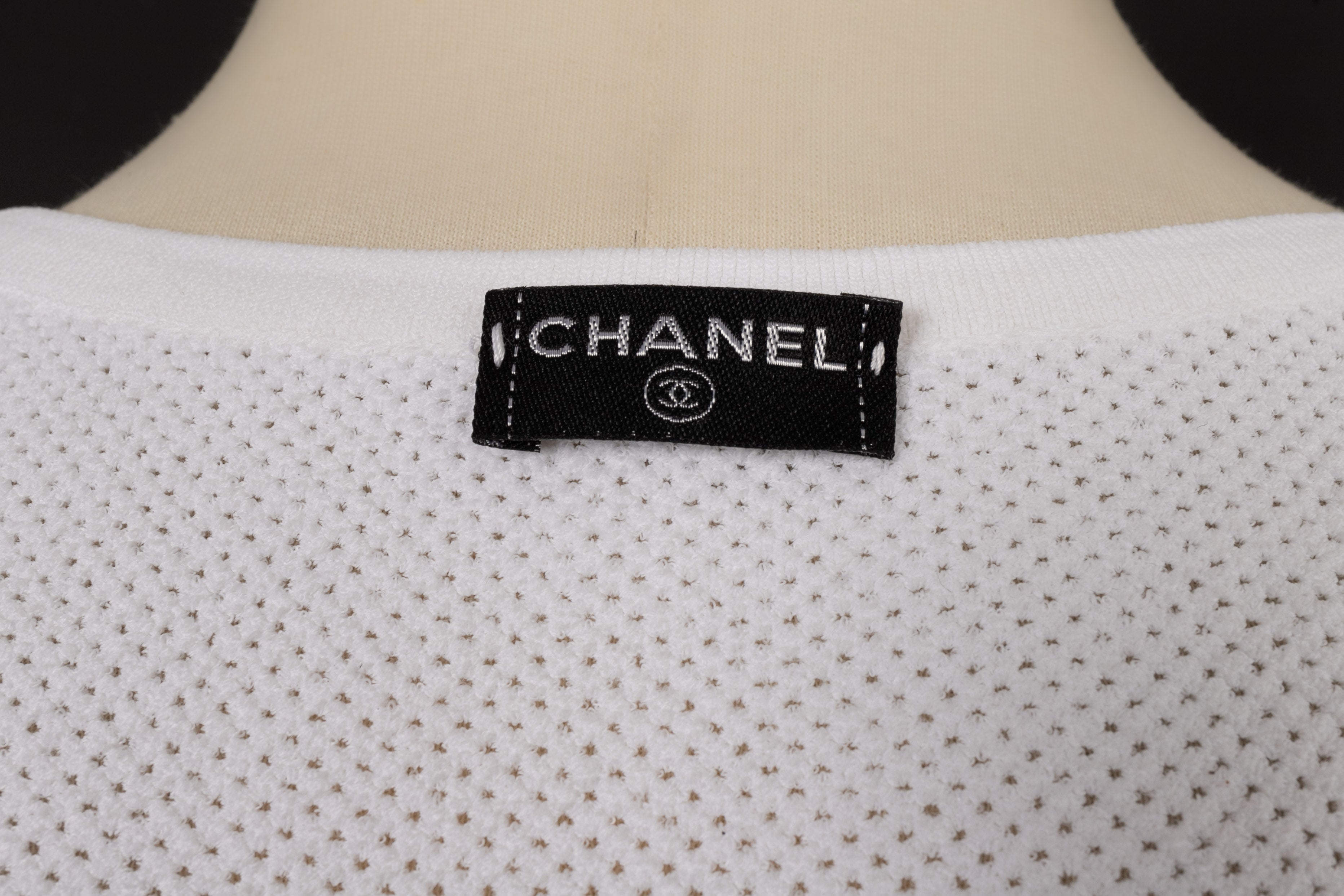 Haut en coton blanc Chanel