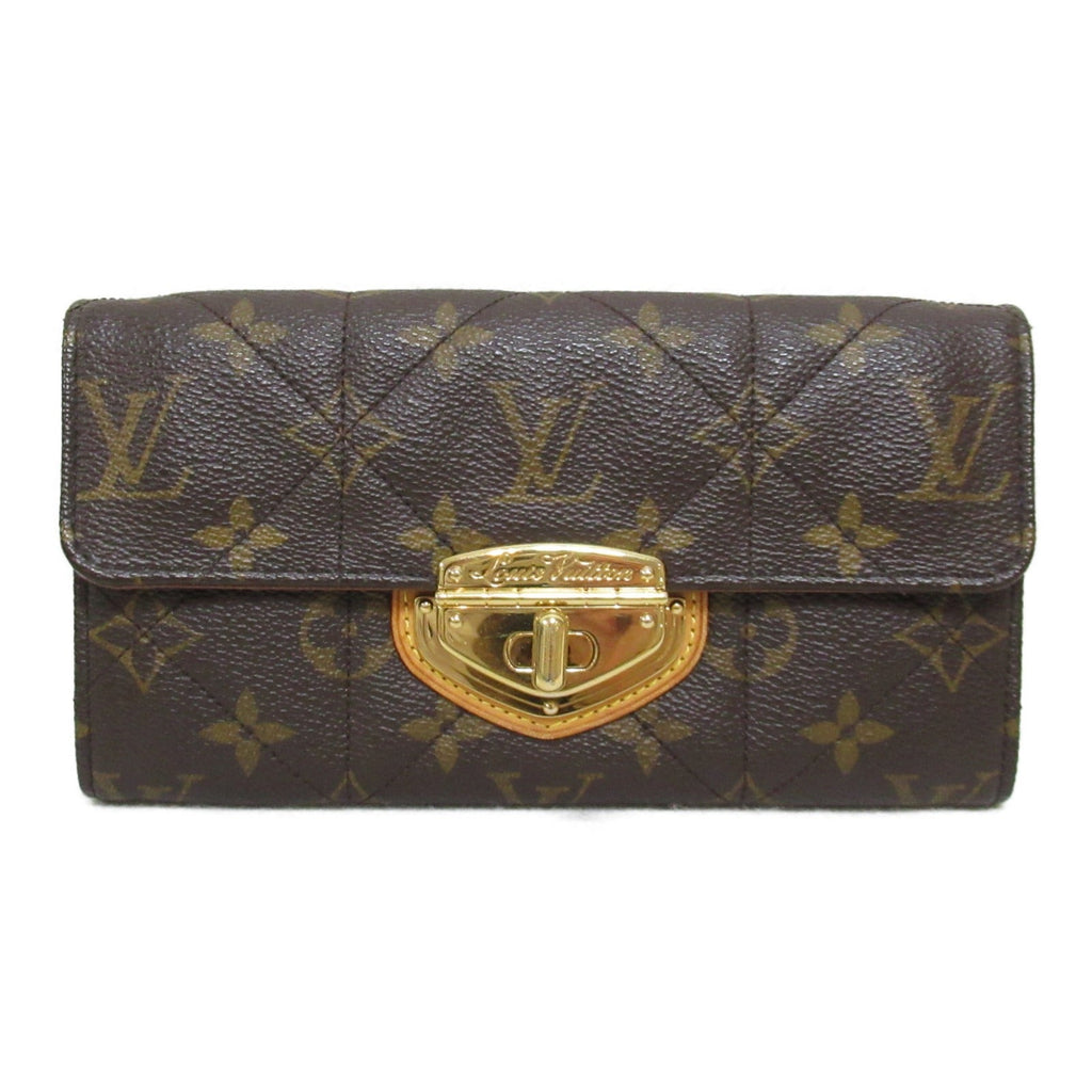 Louis Vuitton Louis Vuitton Portefolio Sarah Zip Long Wallet Double Fold Wallet Wallet PVC Coated Canvas Monogram Etwer  Brown  M66556