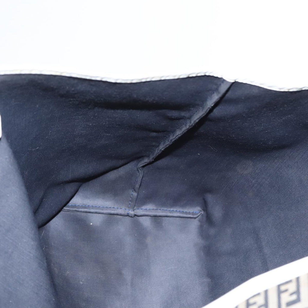 FENDI Zucchino Canvas Tote Bag Navy 94430