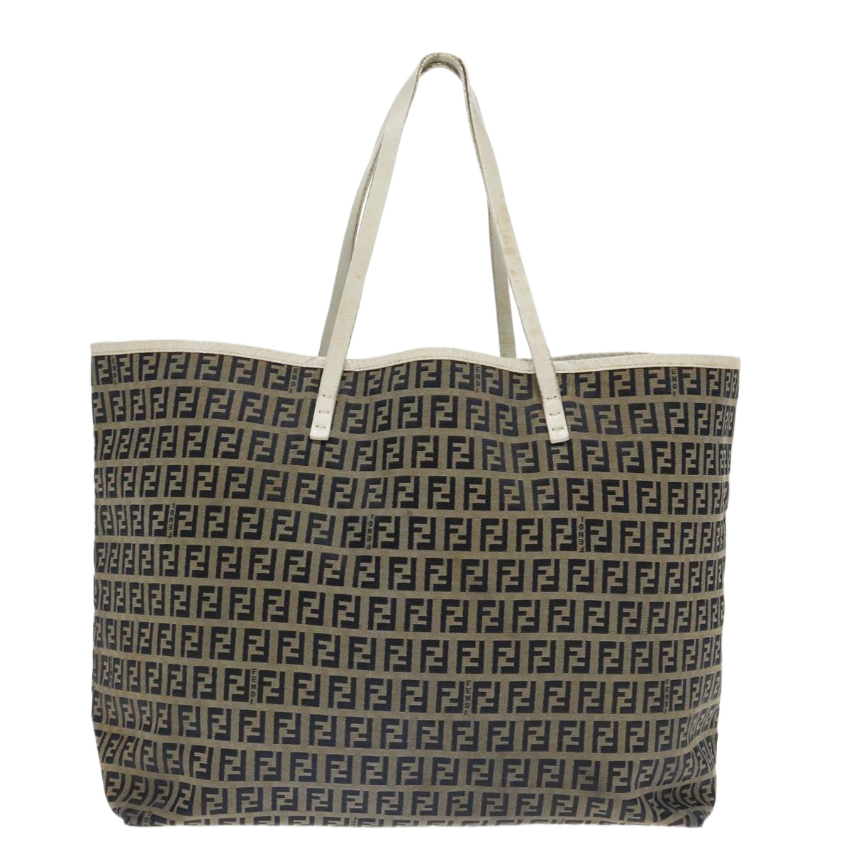 FENDI Zucchino Canvas Tote Bag Navy 94430