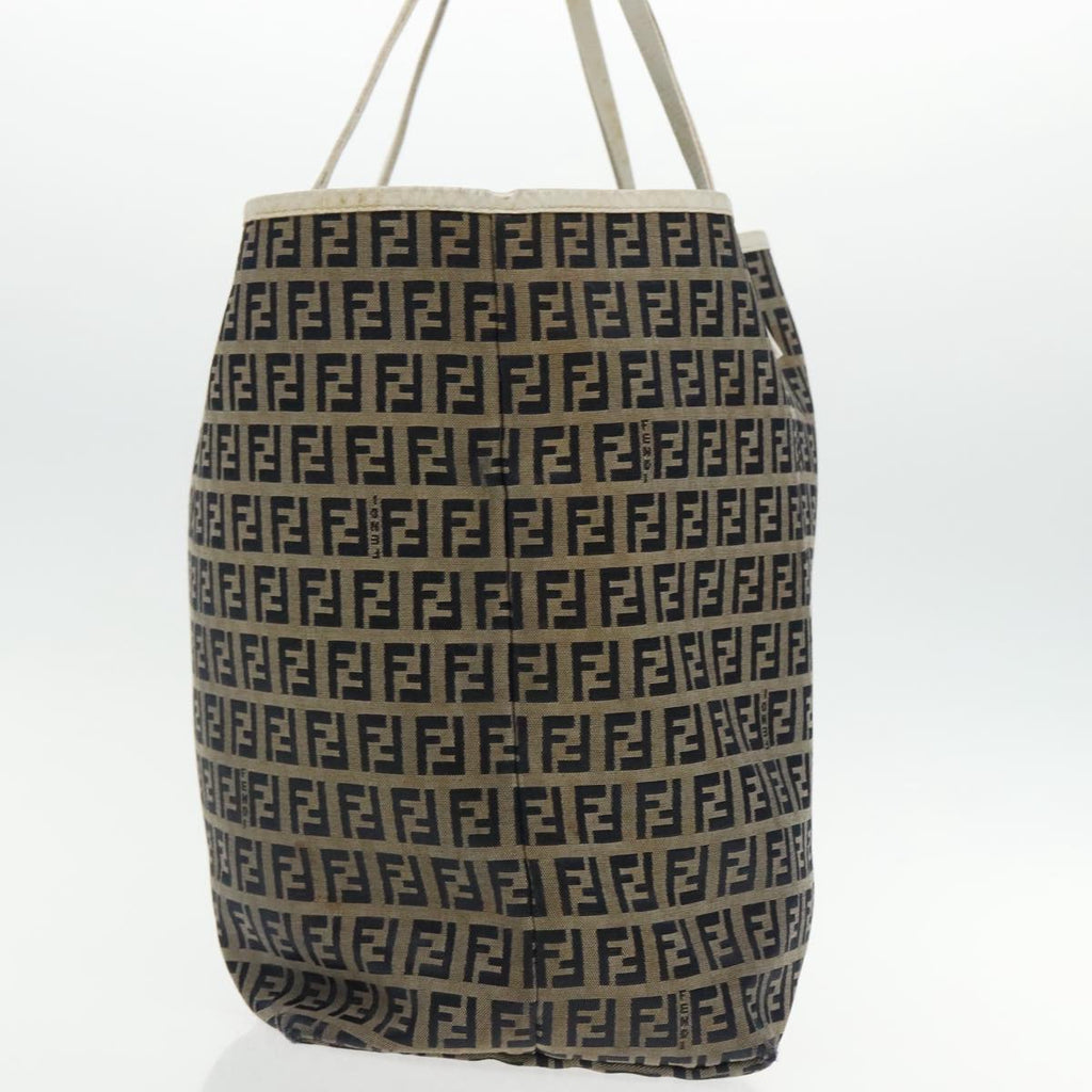 FENDI Zucchino Canvas Tote Bag Navy 94430