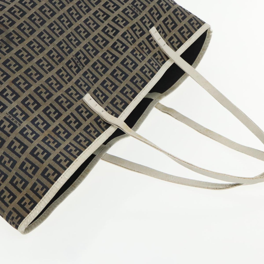 FENDI Zucchino Canvas Tote Bag Navy 94430