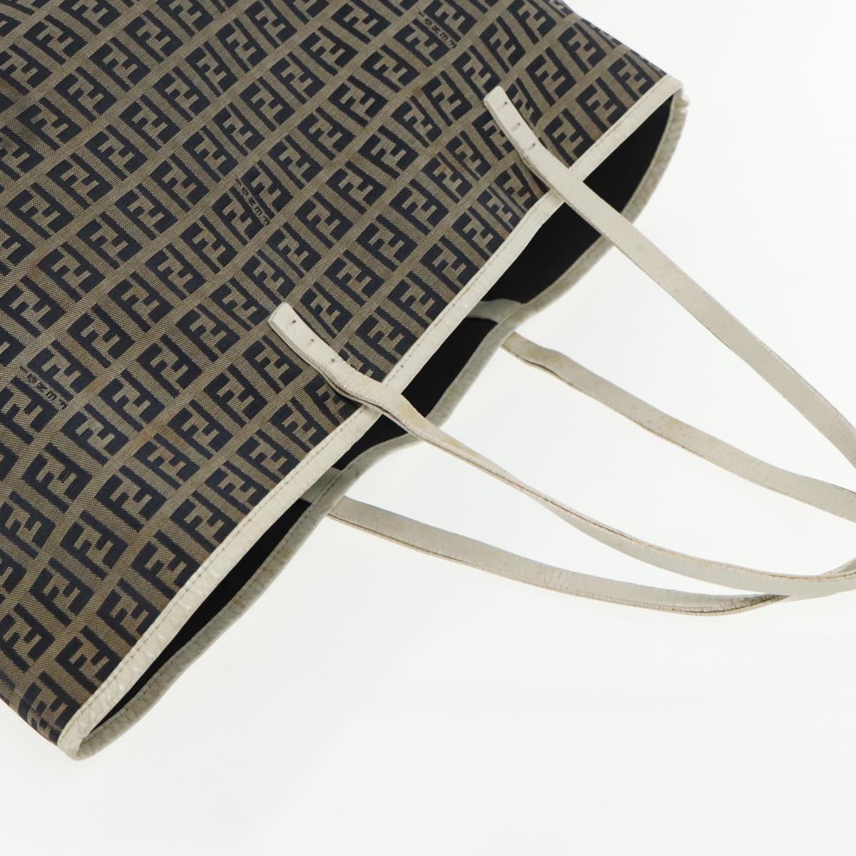 FENDI Zucchino Canvas Tote Bag Navy 94430